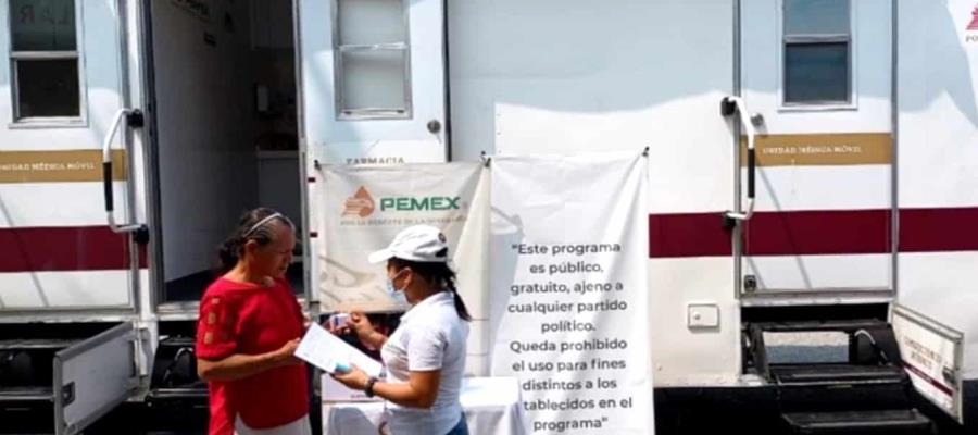 Brindó Pemex más de 47 mil consultas en 11 municipios de Tabasco en el primer semestre