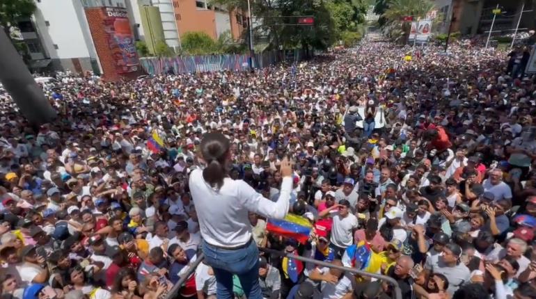 Salen a protestar en Venezuela contra triunfo de Maduro