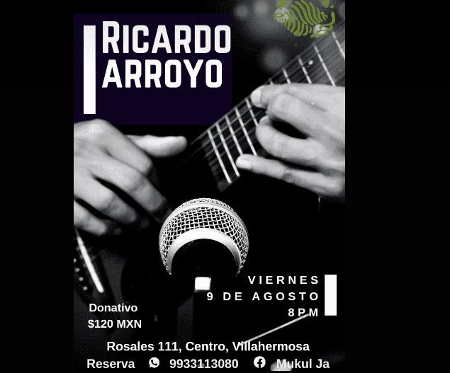 Ricardo Arroyo lleva su música a Mukul-Ja este viernes