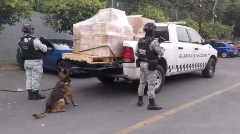 Abandonan 120 kilos de marihuana afuera de una empresa de paquetería en Guadalajara