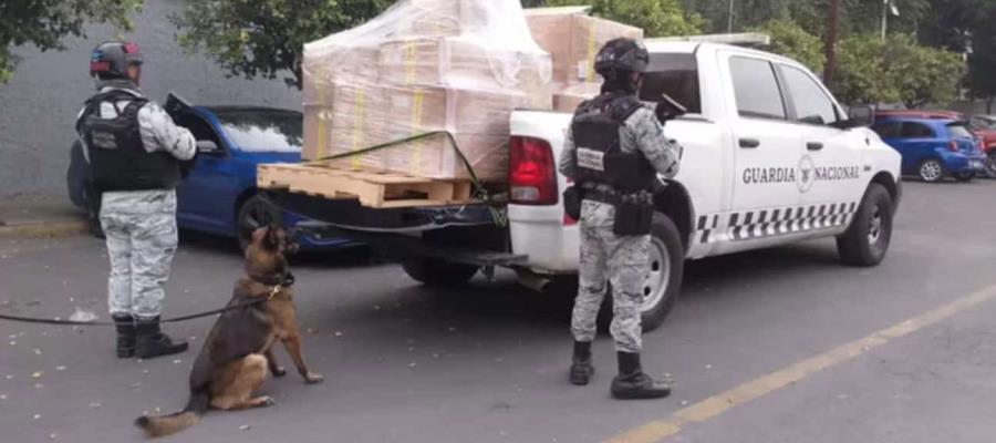 Abandonan 120 kilos de marihuana afuera de una empresa de paquetería en Guadalajara