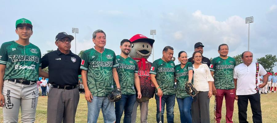 Inauguran Campeonato Nacional de Beisbol en Tabasco al ritmo de tamborileros