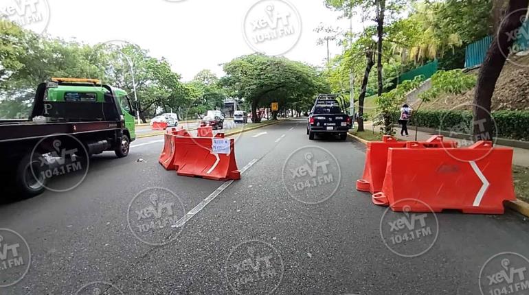 Reabren circulación en carril de Ruiz Cortines frente a La Venta