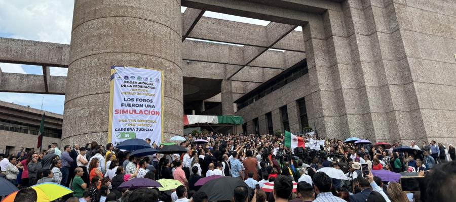 Piden trabajadores del Poder Judicial frenar reforma; amagan, otra vez, con paro de labores