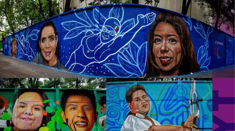 Murales en CDMC celebran a paratletas mexicanos que nos representarán en París 2024