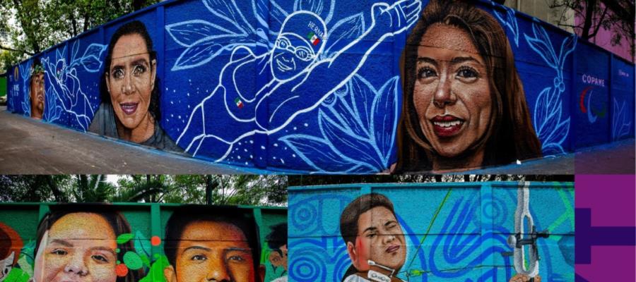 Murales en CDMC celebran a paratletas mexicanos que nos representarán en París 2024