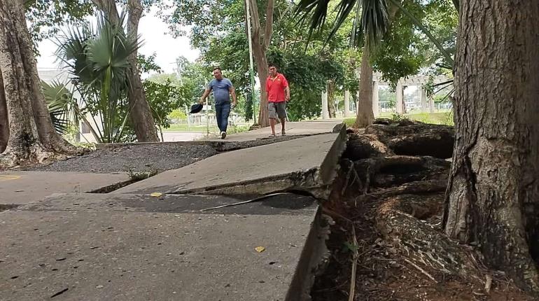 Reportan vecinos malas condiciones del circuito de laguna La Encantada en Gaviotas