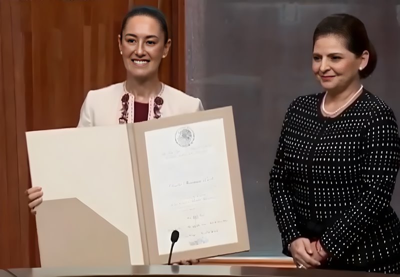 "México ha roto el techo de cristal": magistrada Mónica Soto al entregar constancia a Sheinbaum