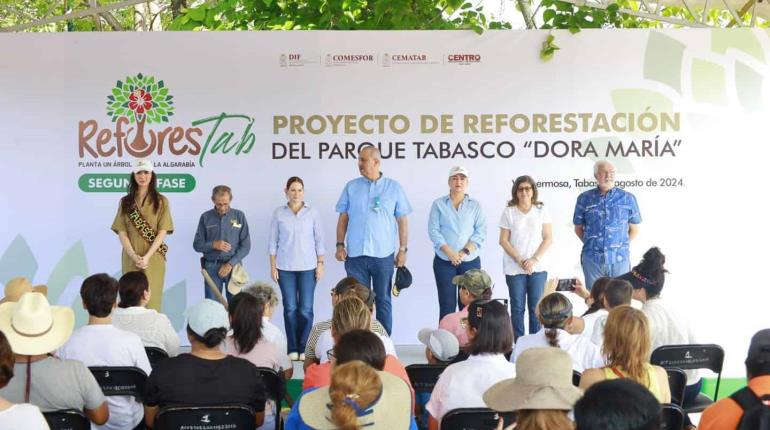 Concluye DIF Tabasco proyecto de reforestación del Parque Tabasco