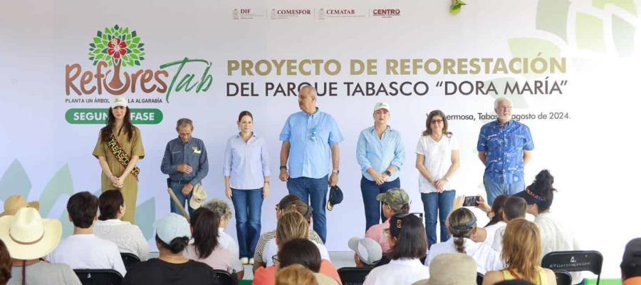 Concluye DIF Tabasco proyecto de reforestación del Parque Tabasco