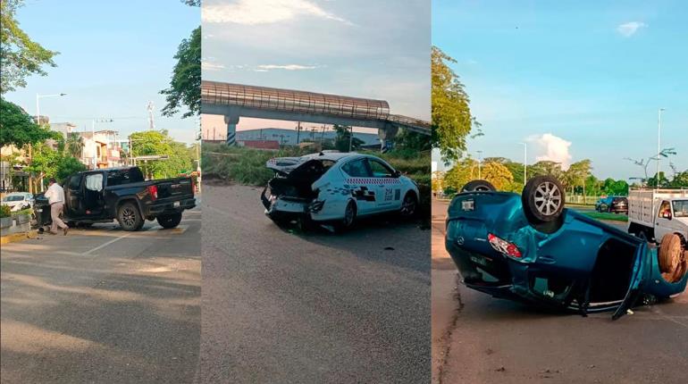 Un lesionado y cuantiosos daños materiales dejan tres accidentes en Centro