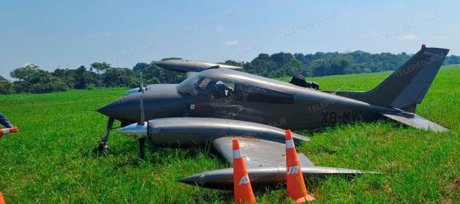 Avioneta sufre avería en aeropuerto de Villahermosa