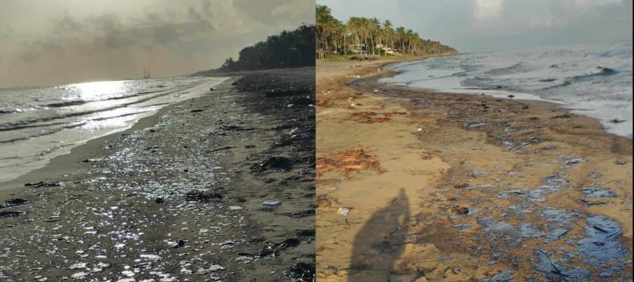 Manchas de chapapote aparecen en playas de Paraíso