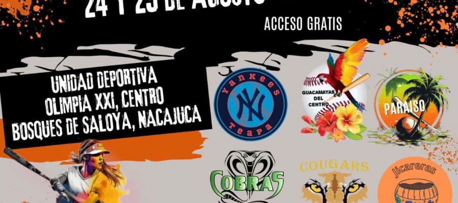 1er Torneo Estatal de Softbol Femenil se jugará este fin de semana con 7 municipios participantes