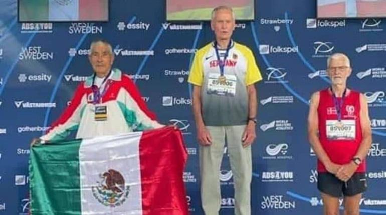 ¡Viejos, los cerros! Mexicano gana medallas en Campeonato Mundial de Atletismo Master en Suecia