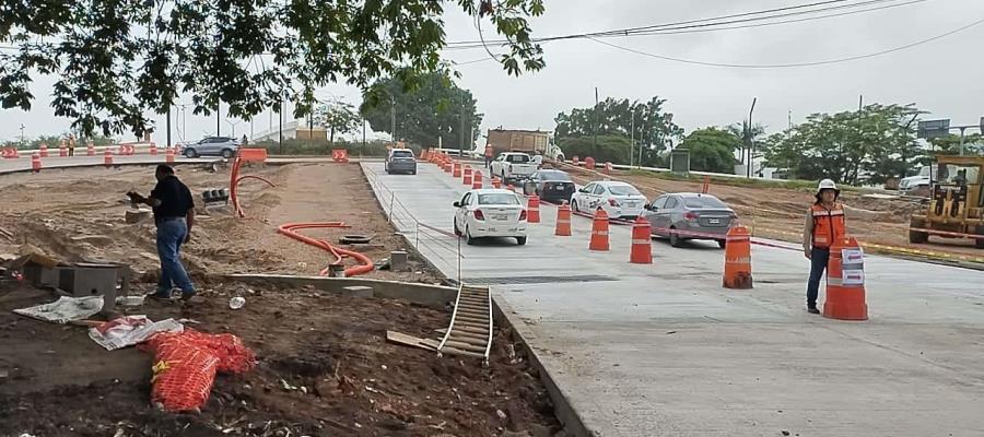 Reabren Paseo Tabasco tras avances de trabajos de drenaje en la zona