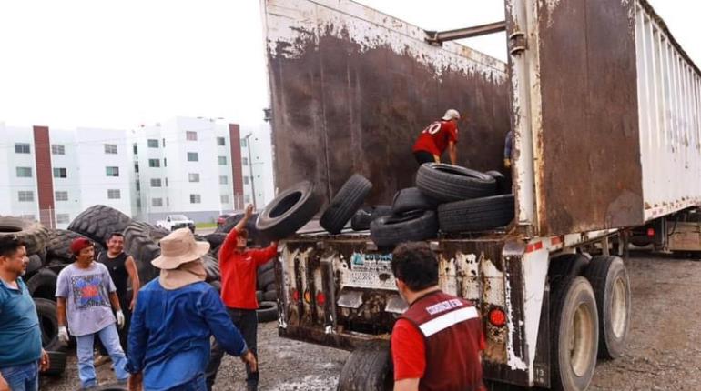 Destruyen 440 toneladas de llantas para evitar proliferación del dengue