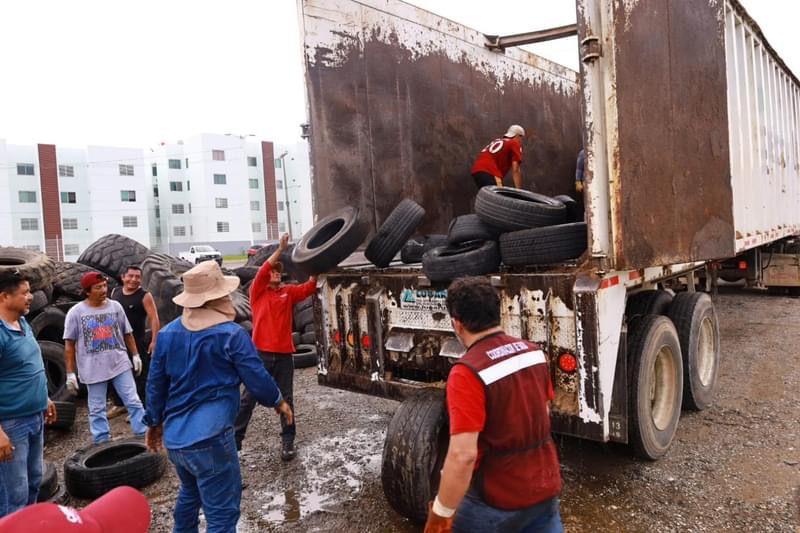 Destruyen 440 toneladas de llantas para evitar proliferación del dengue