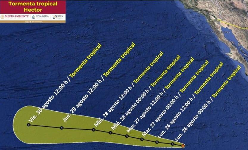 Se forma tormenta tropical "Héctor" en el Pacífico