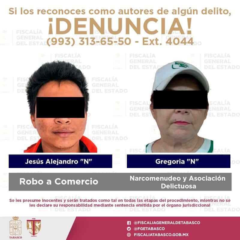 Detiene la FGE a mujer por presunto narcomenudeo en Teapa