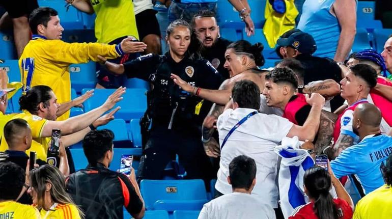 Sancionan a jugadores de Uruguay tras trifulca en Copa América; Darwin Núñez el más afectado