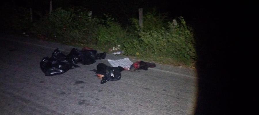 Encuentran cuerpo desmembrado en la carretera a Oxiacaque, Nacajuca