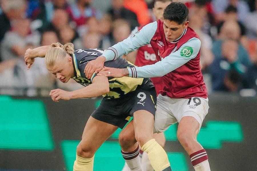 Hat trick de Haaland vence al West Ham de Edson Álvarez