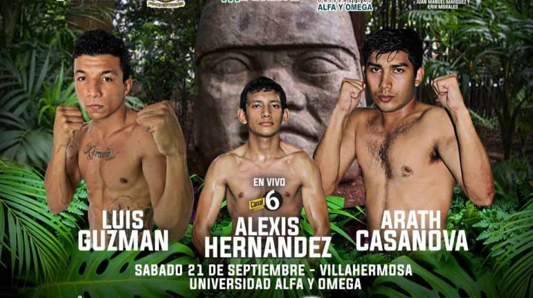 4 tabasqueños participarán en función de boxeo el 21 de septiembre