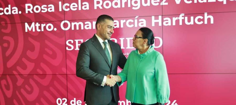 Comienza transición en SSPC; se reúnen Rosa Icela y Harfuch