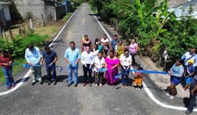 Inauguran Chelo Cano obra de rehabilitación en Ejido Reforma en Cunduacán