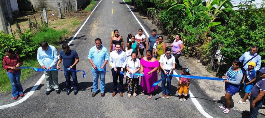 Inauguran Chelo Cano obra de rehabilitación en Ejido Reforma en Cunduacán