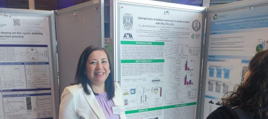 Alumna de Doctorado en Química de la UJAT expone en Finlandia proyecto sobre biocombustible verde