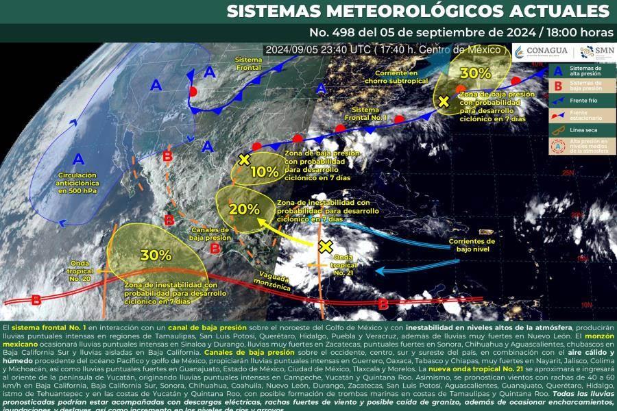 Lluvias intensas de hasta 150 mm se espera este viernes en Tabasco: Conagua