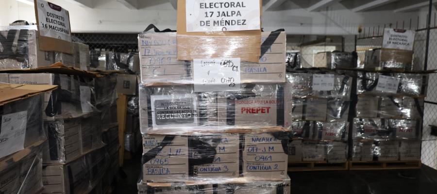 Concluye IEPCT procedimiento de traslado y custodia de paquetes electorales de comicios locales