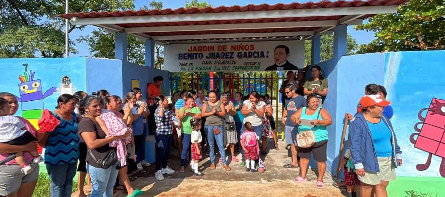 Madres de familia denuncian desalojo de jardín de niños en Cunduacán