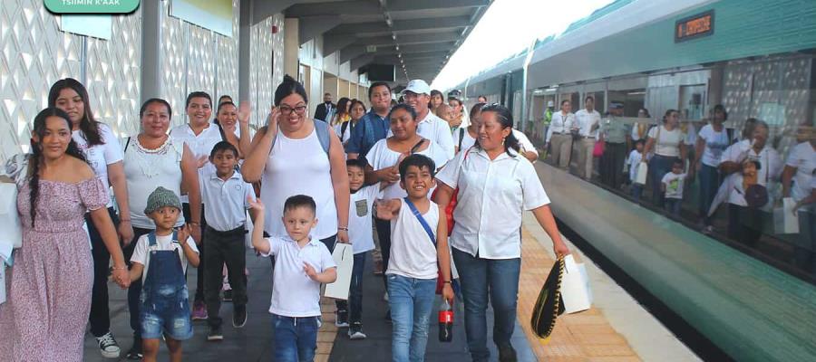 Ofrece Tren Maya viaje con "boleto de oro" a niños con cáncer