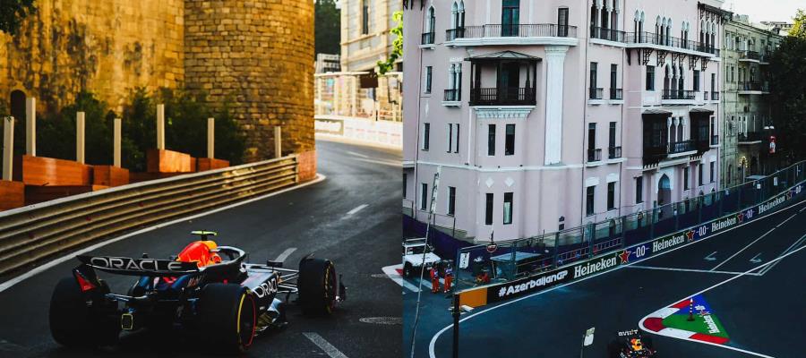 Checo termina 2do en segunda de practica libre del GP de Azerbaiyán