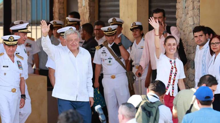 AMLO inaugura junto a Sheinbaum el Tren Interoceánico