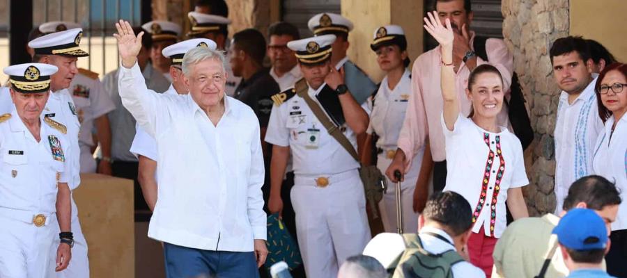 AMLO inaugura junto a Sheinbaum el Tren Interoceánico