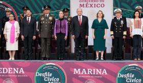 En desfile militar, Marina y Sedena muestran respeto y subordinación a Sheinbaum