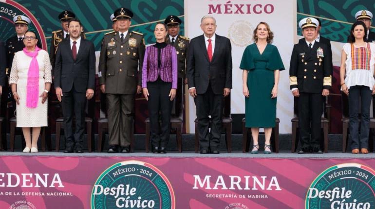 En desfile militar, Marina y Sedena muestran respeto y subordinación a Sheinbaum