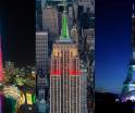 Edificios del mundo se iluminan con los colores de la bandera de México