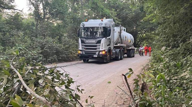 Retiran con antimotines bloqueo de carretera Torno Largo