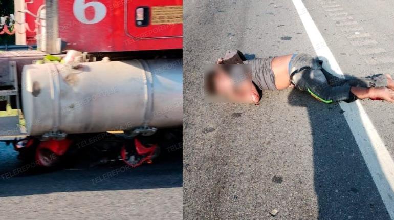 Sujeto muere tras ser embestido por un tráiler en la Cárdenas – Coatzacoalcos 