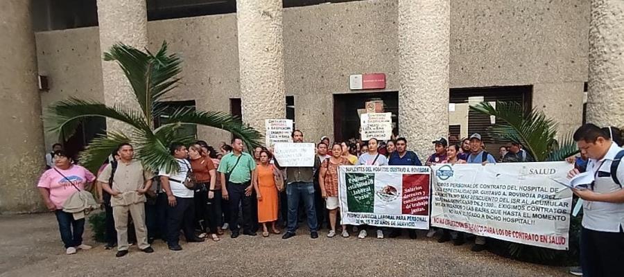 Acuden trabajadores a Secretaría de Salud para solicitar plazas bajo el régimen de IMSS - Bienestar