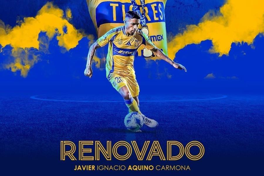 Javier Aquino renueva contrato con Tigres; se queda hasta 2025