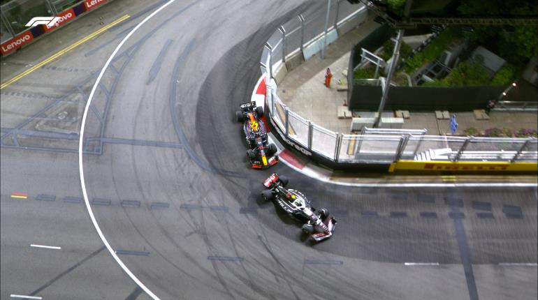 Checo termina 10mo en GP de Singapur que gana Norris con McLaren