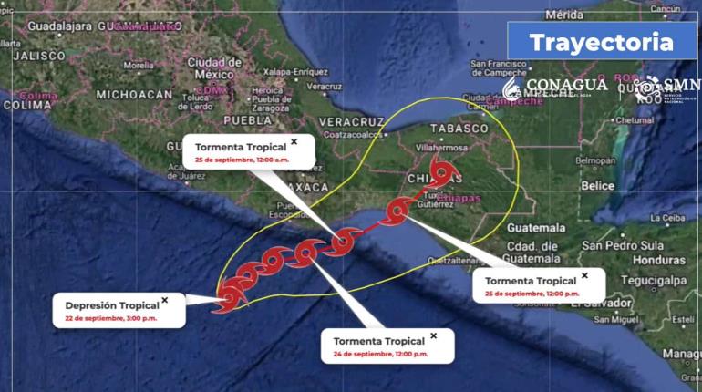 Se forma Depresión Tropical Diez-E en el Pacífico sur