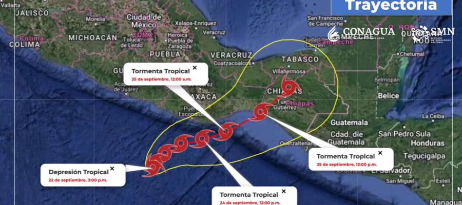 Se forma Depresión Tropical Diez-E en el Pacífico sur