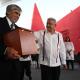 Elena Poniatowska se reencuentra con AMLO en Palacio Nacional